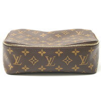 Louis Vuitton Brown Case Pouch Langemont Cube Leather Mm Travel
